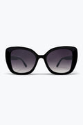 Óculos de Sol de Moda com Lentes Gradientes em Forma de Olho de Gato Oversized Pretos
