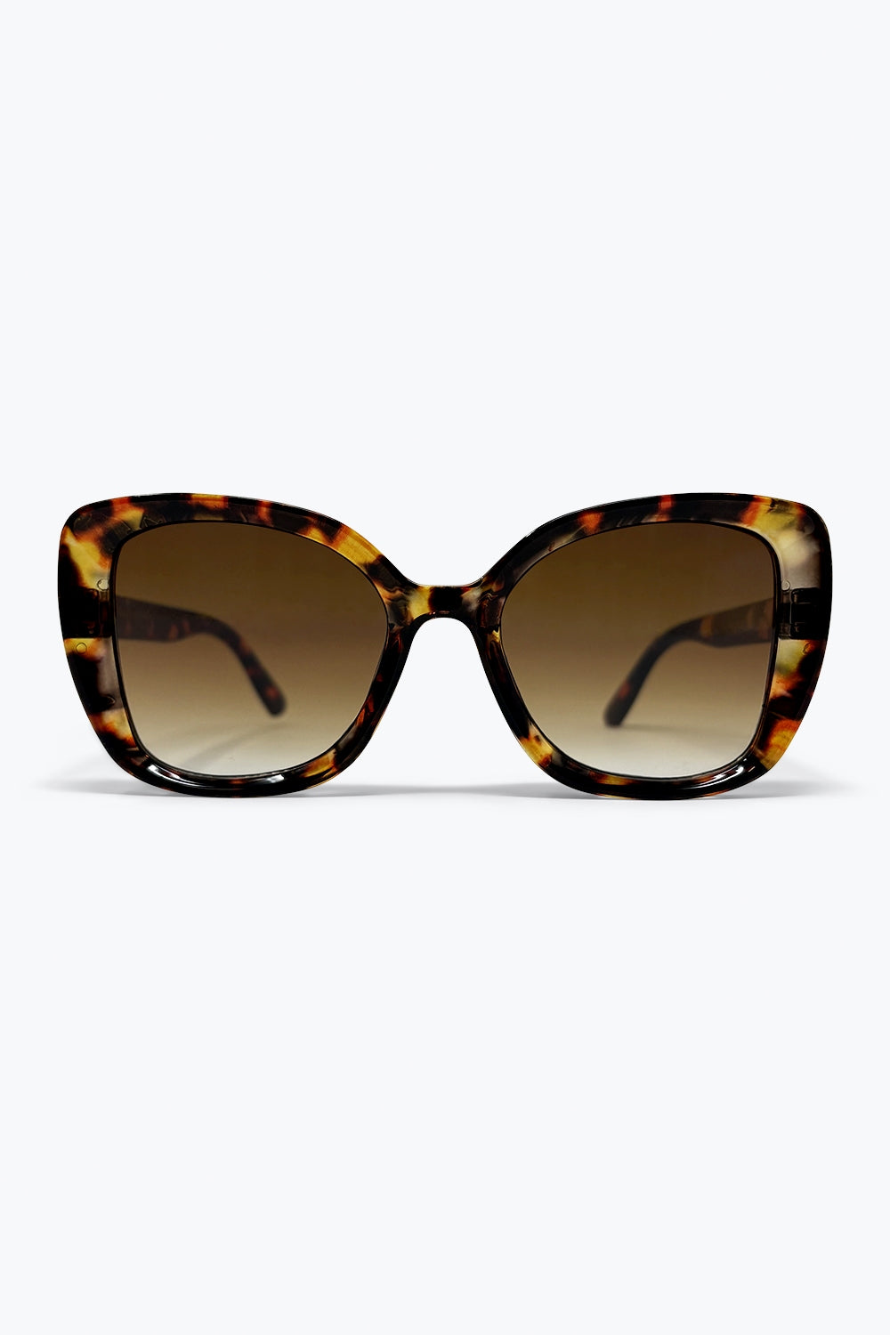 Óculos de Sol com Armação Quadrada Oversized em Acetato Multicolorido