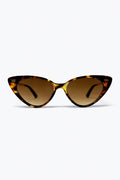 Óculos de Sol Slim com Armação de Acetato em Estilo Tartaruga Marrom