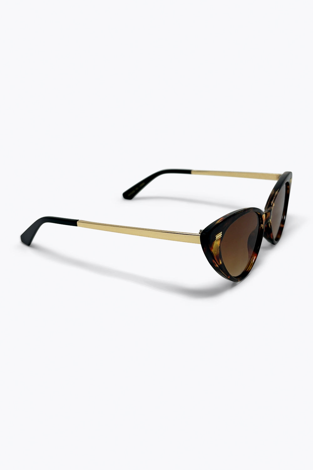 Óculos de Sol Slim com Armação de Acetato em Estilo Tartaruga Marrom