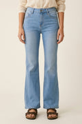 Jeans Flare Stretch Lavagem Clara