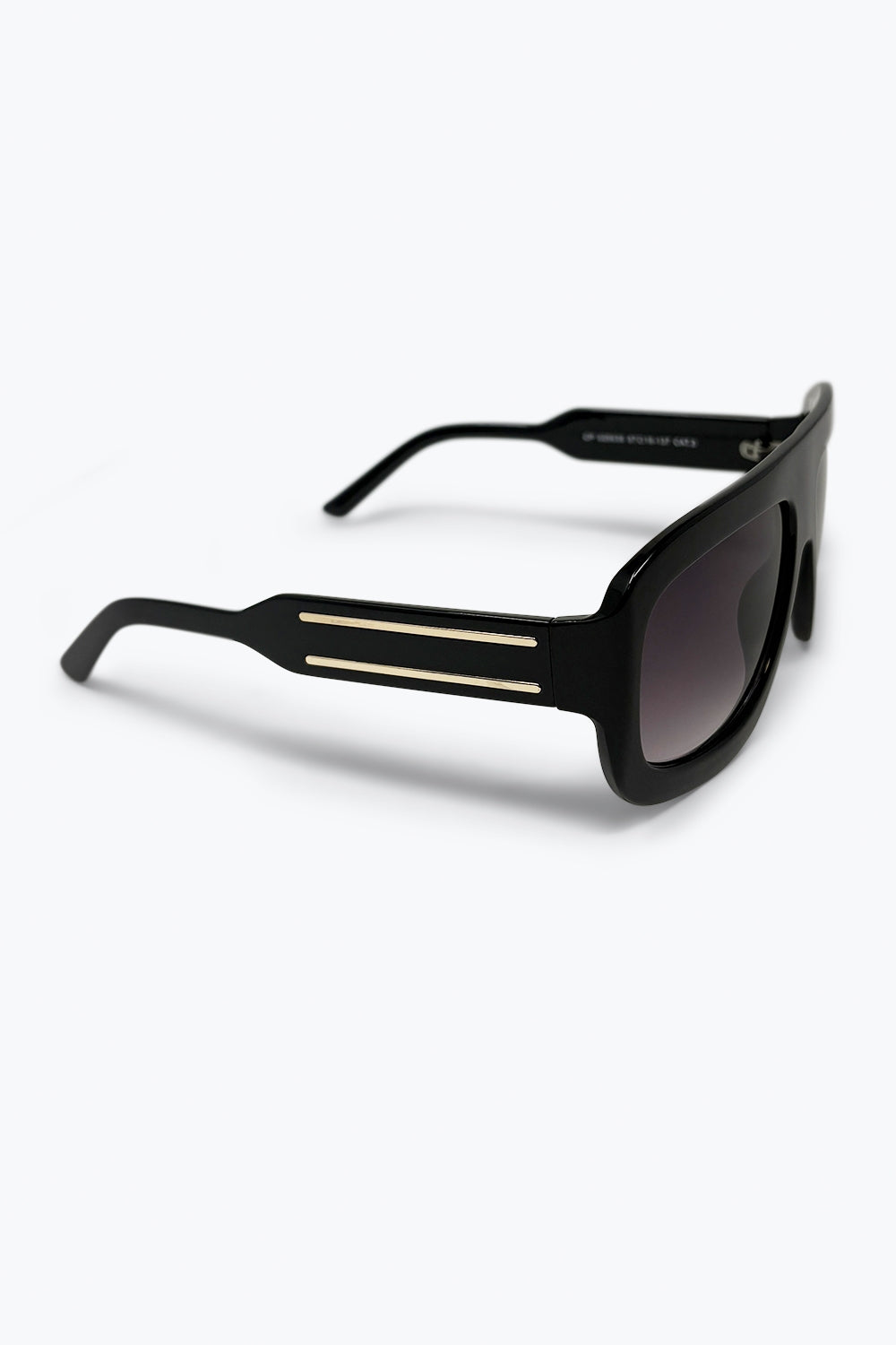 Óculos de Sol com Lentes em Degradê e Armação Quadrada Oversized Preta