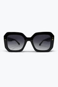 Óculos de Sol Oversize Quadrado com Lentes Degradê Pretas