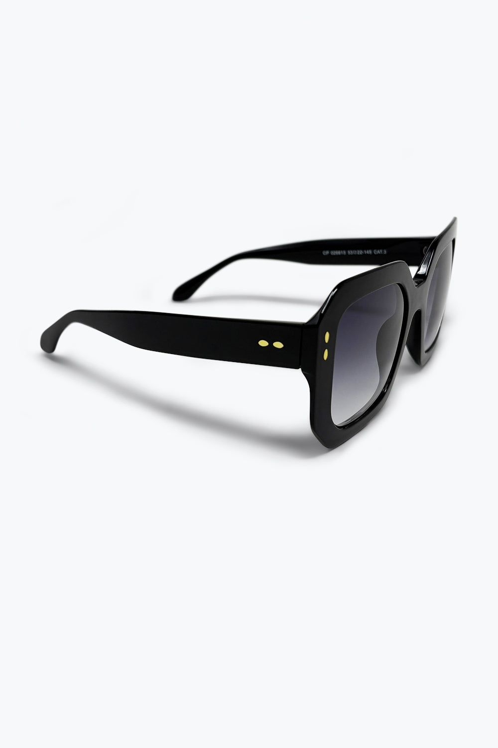 Óculos de Sol Oversize Quadrado com Lentes Degradê Pretas