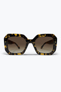 Óculos de Sol com Armação Quadrada Oversized de Acetato Tartaruga Multicolorido