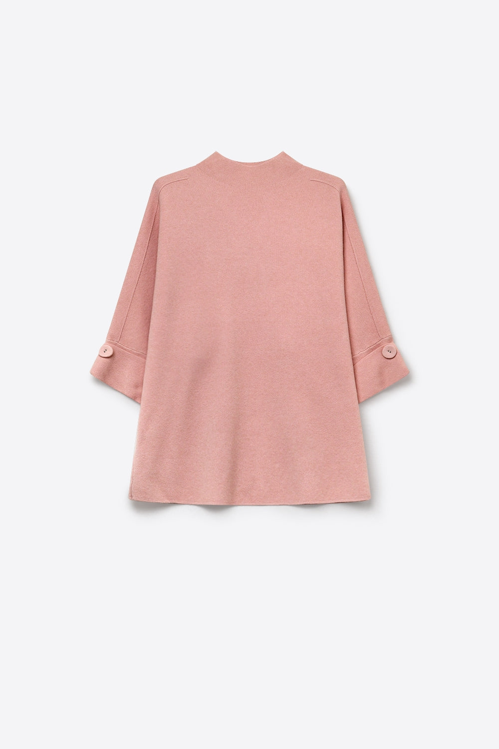 Camisola de malha rosa com pormenores de botões