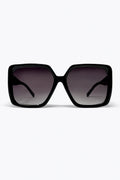 Óculos de Sol com Lentes de Gradiente e Armação Quadrada Oversized Preta