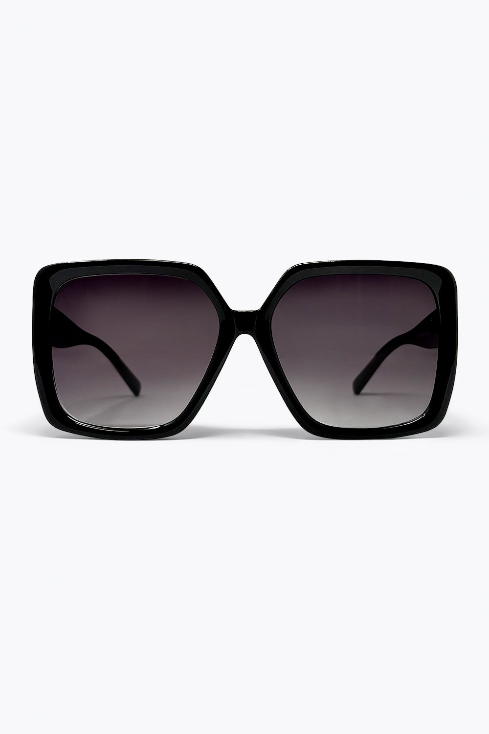 Óculos de Sol com Lentes de Gradiente e Armação Quadrada Oversized Preta