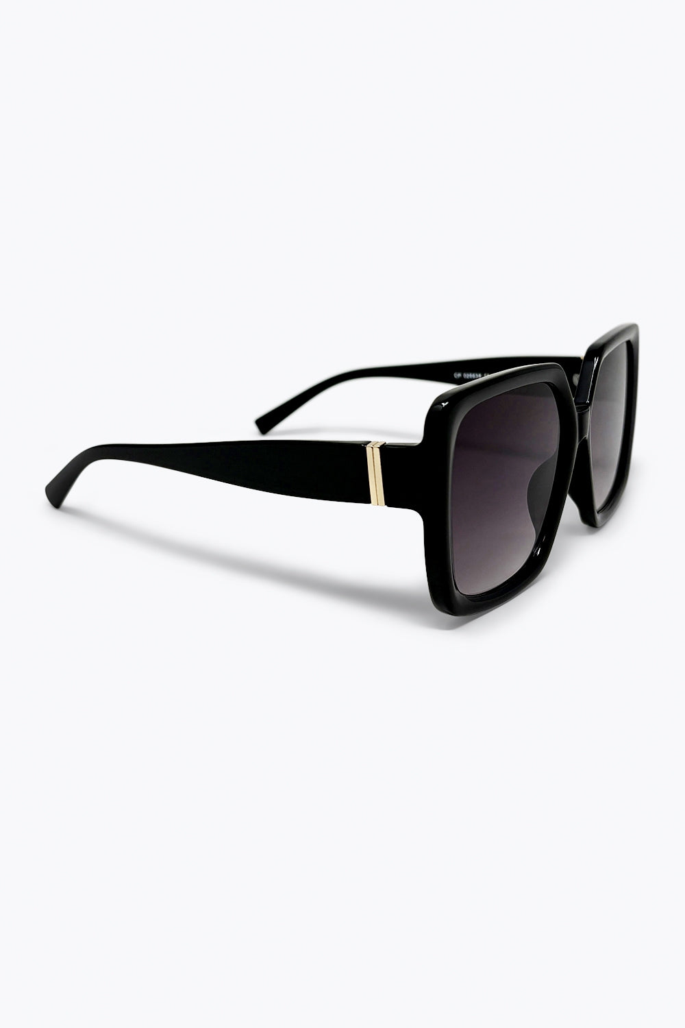 Óculos de Sol com Lentes de Gradiente e Armação Quadrada Oversized Preta