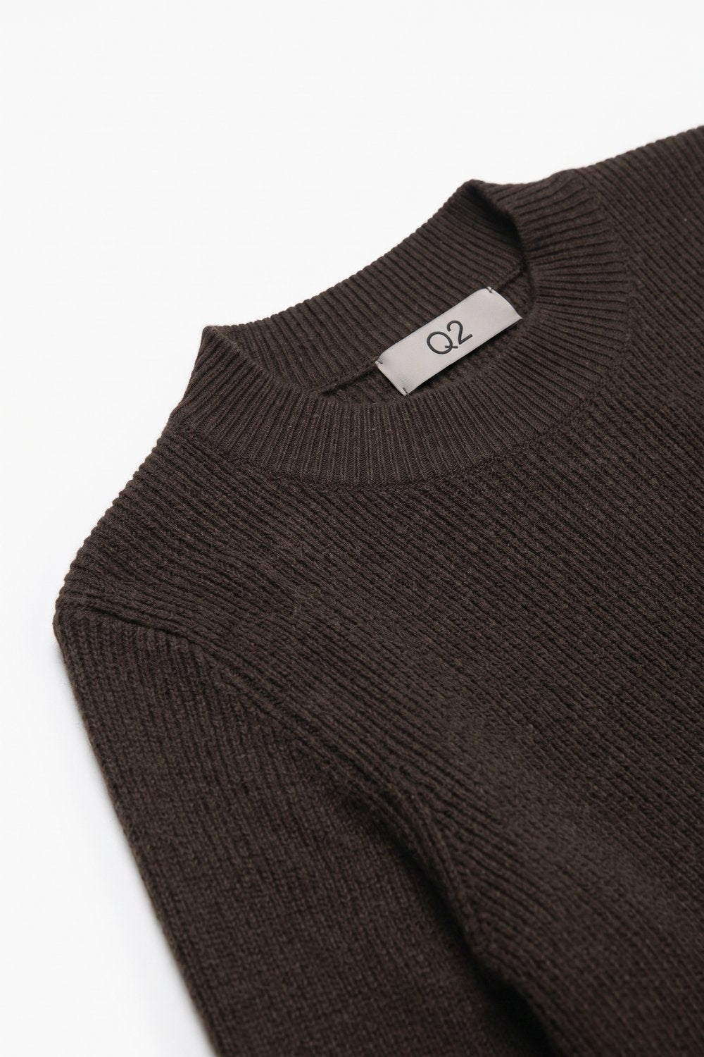Suéter de Lã Merino com Gola Alta em marrom