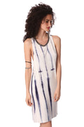 Vestido camisole efeito matizado azul