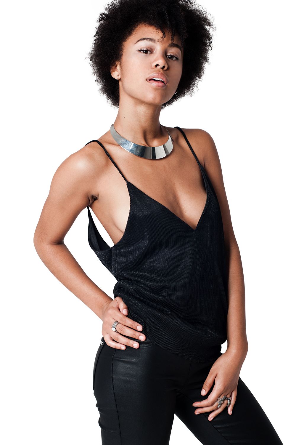blusa preta com lurex