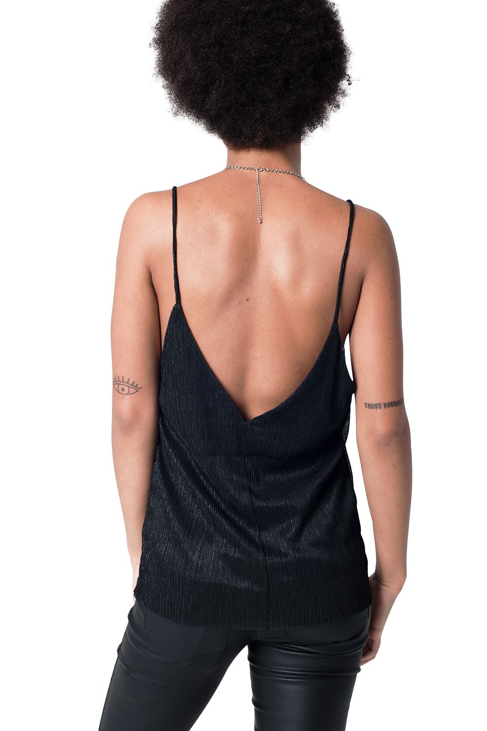 blusa preta com lurex