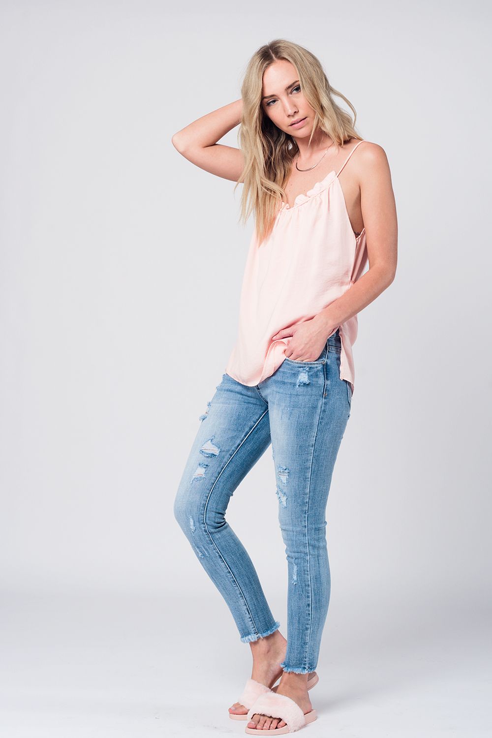Top rosa com detalhe traseira aberta