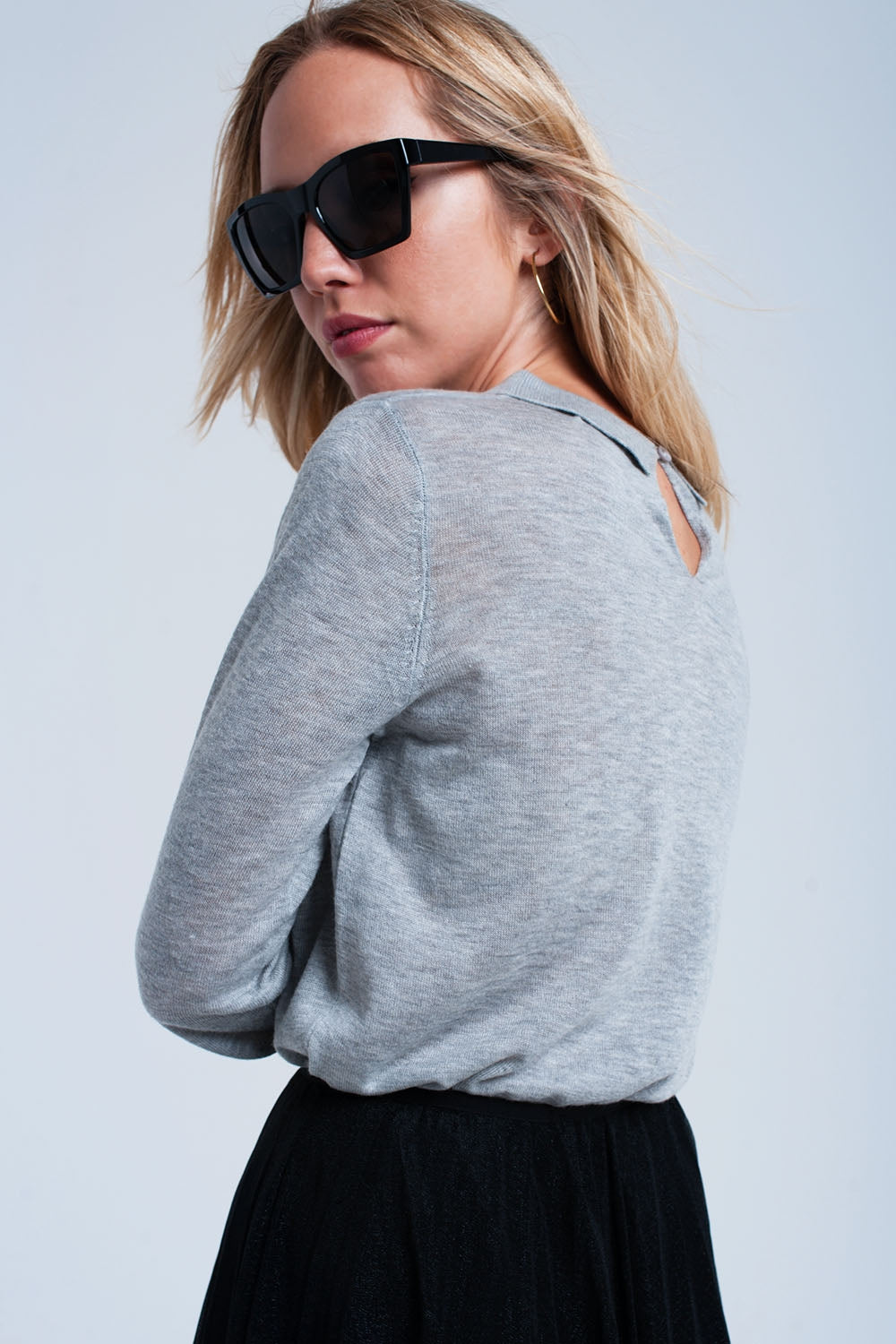 Camisola leve cinza
