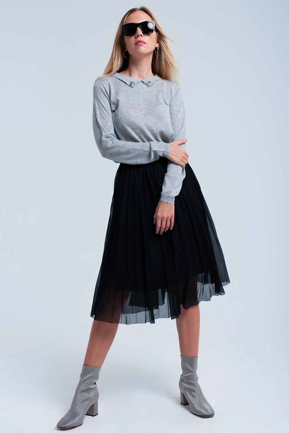 Camisola leve cinza