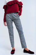 Calças de tartan vermelho