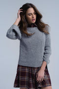 Camisola cinza brilhante