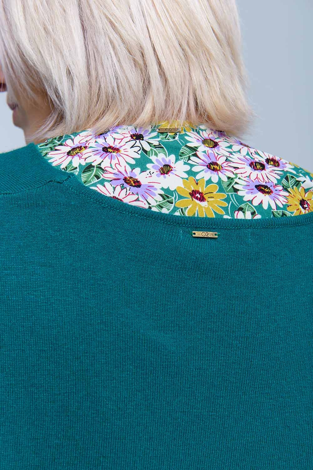 Camisola verde de manga curta