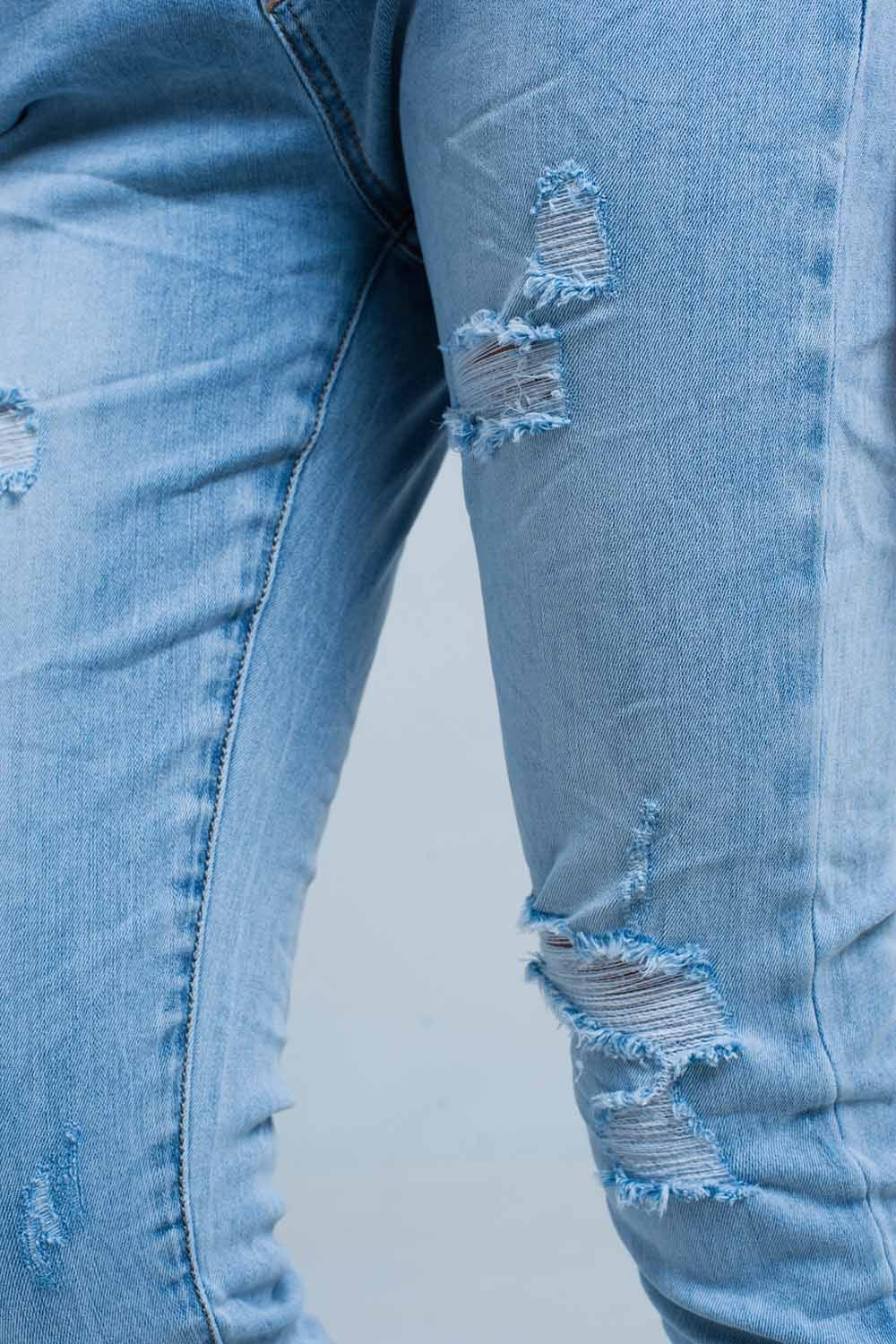 Jogger Lavado Claro com Cintura de Cordão