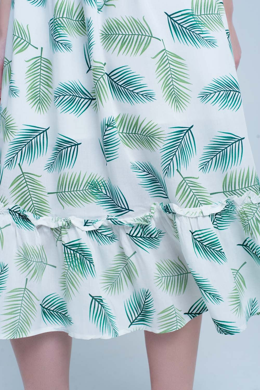 Vestido Midi impresso verde