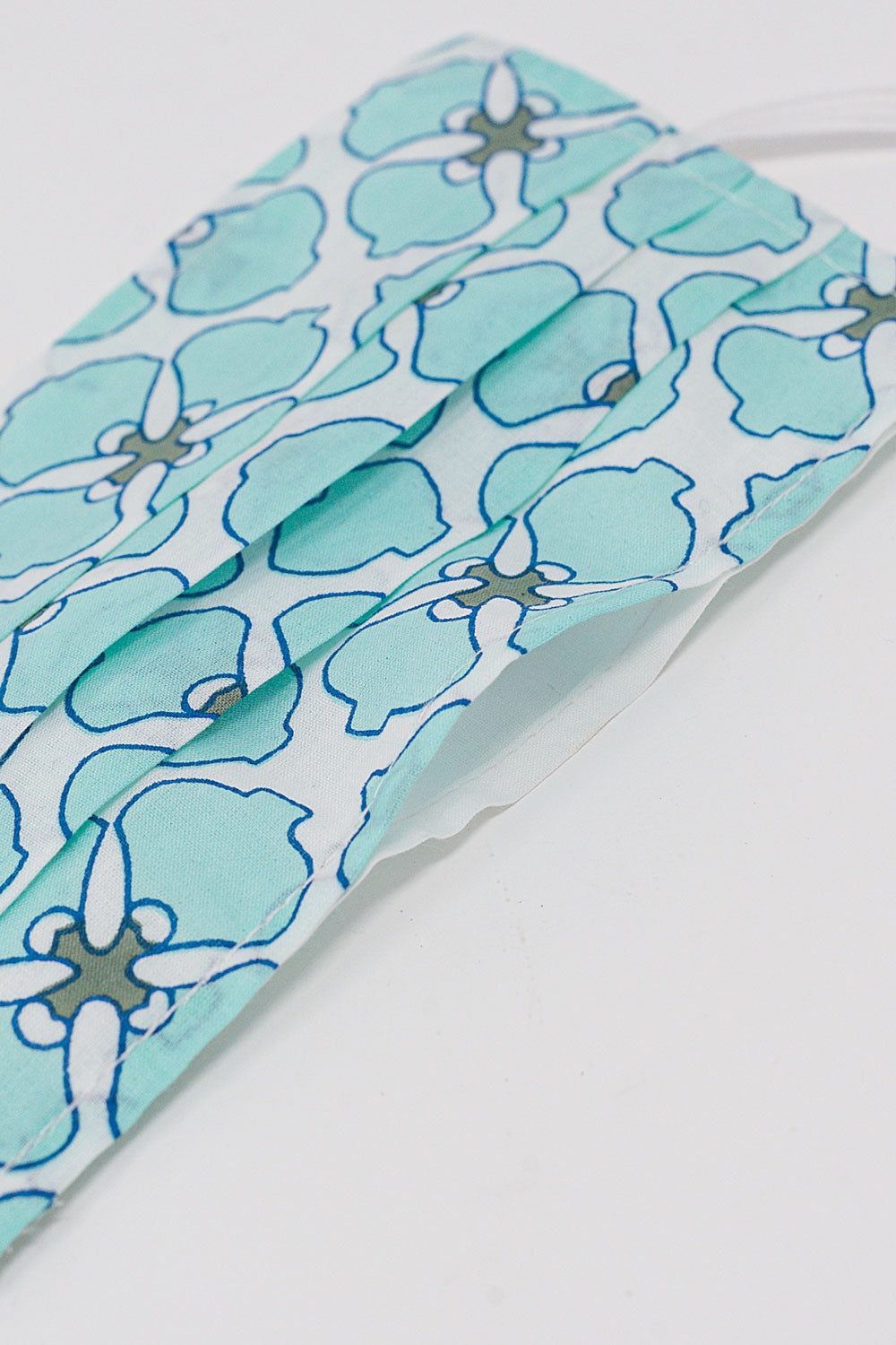 2 PACK Máscara algodão orgânico de impressão em verde turquoise