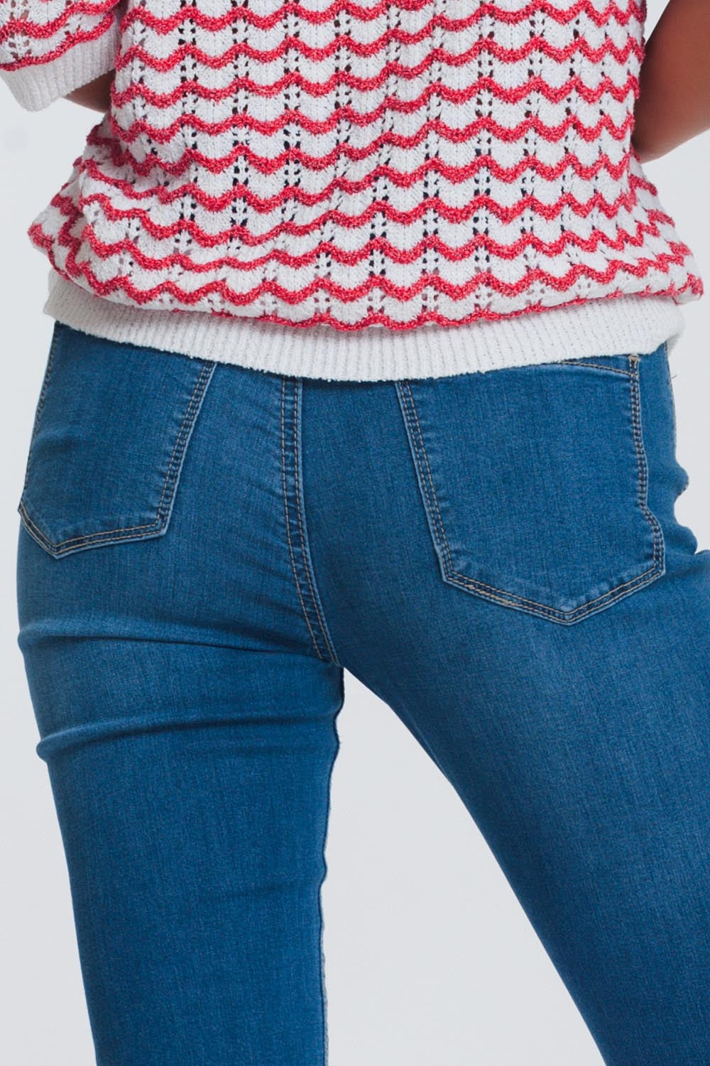 Leggings efeito jeans lavagem escura