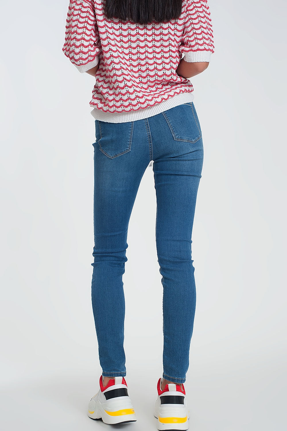 Leggings efeito jeans lavagem escura
