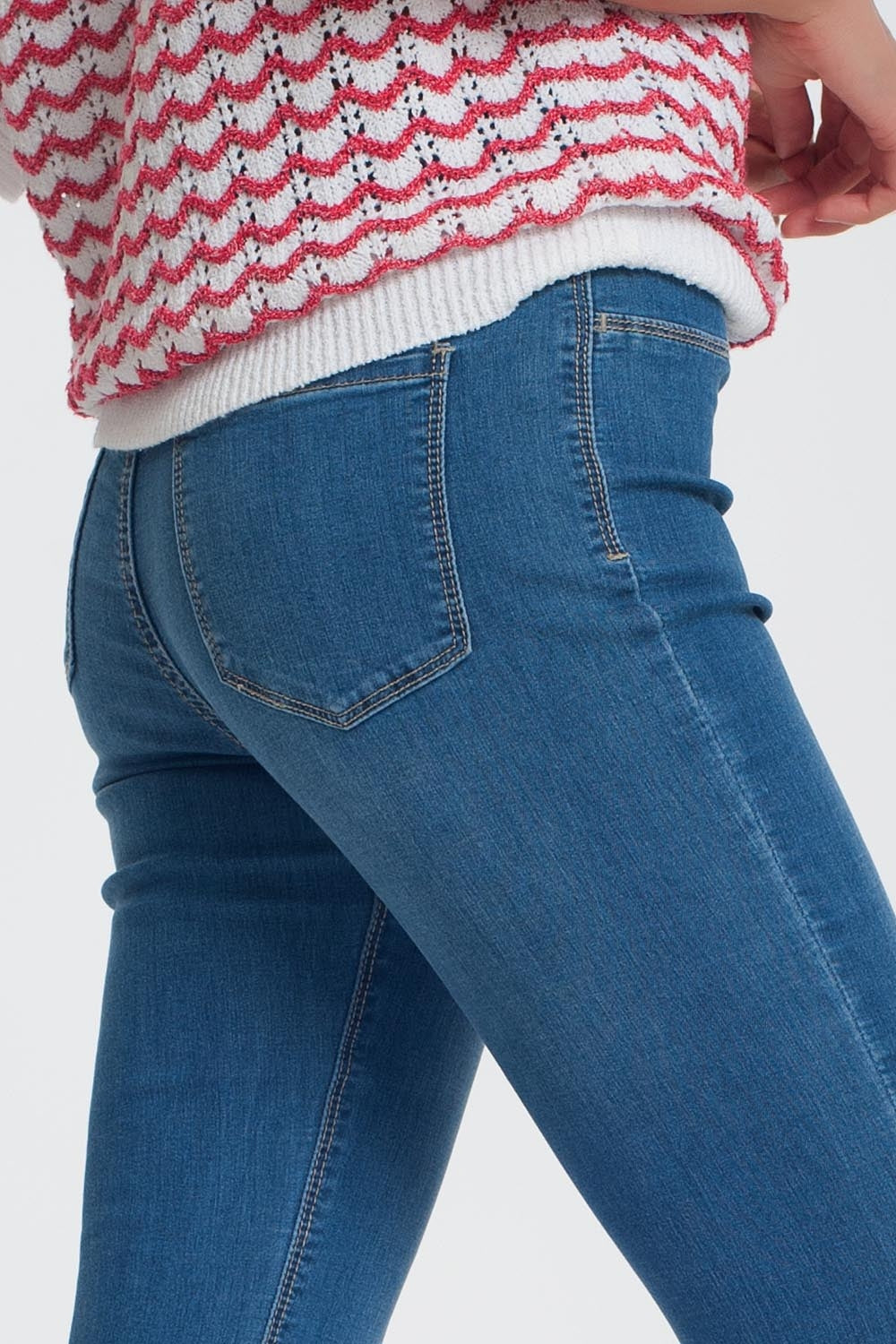 Leggings efeito jeans lavagem escura