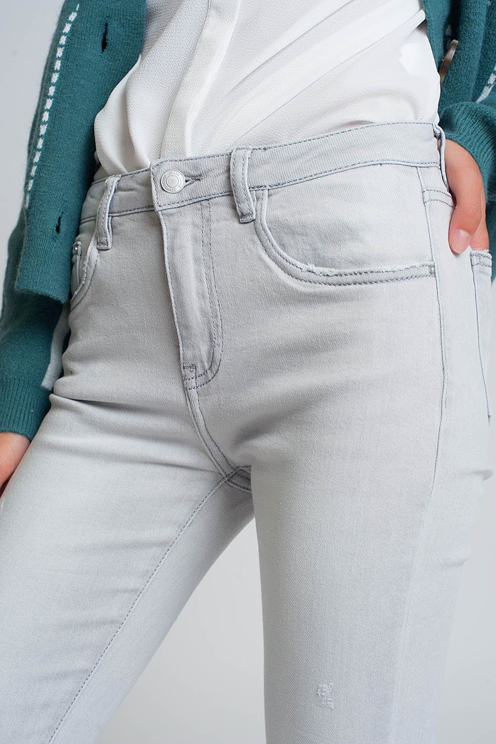 Jeans skinny cinza