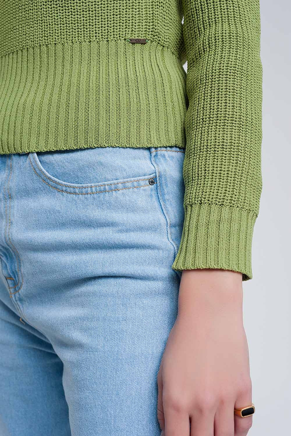 Camisola de croché verde