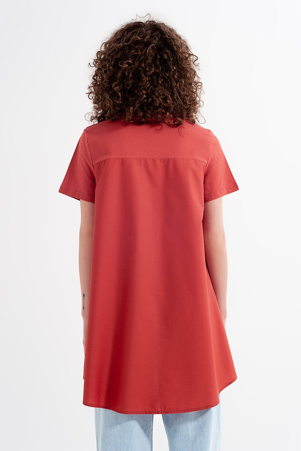 Vestido t shirt em laranja
