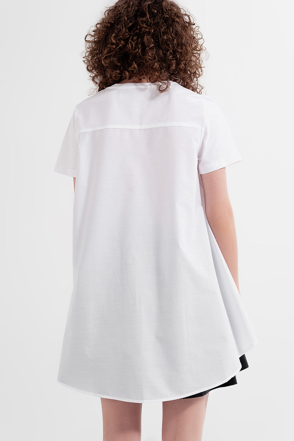 Vestido t-shirt em branco