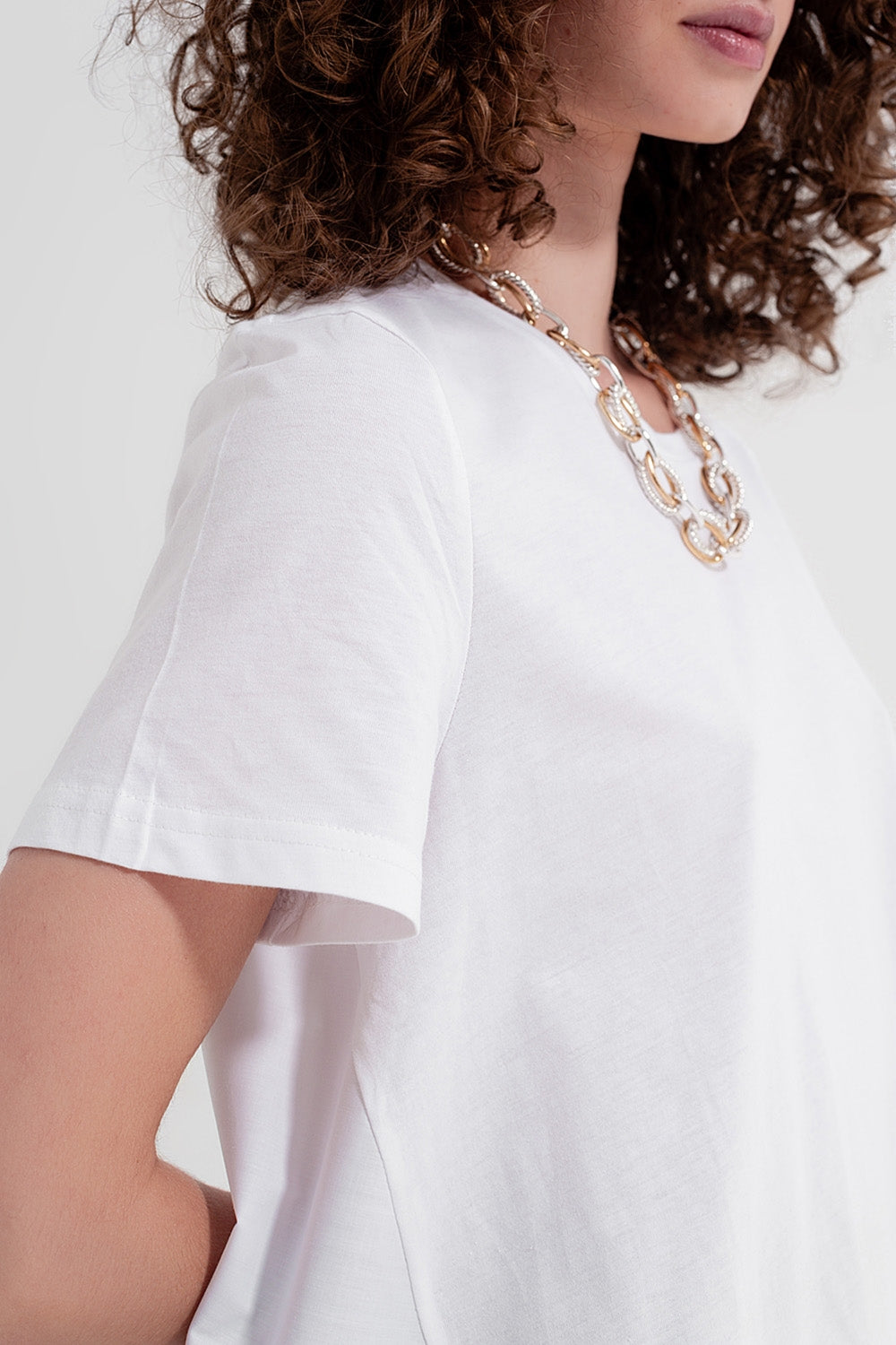 Vestido t-shirt em branco