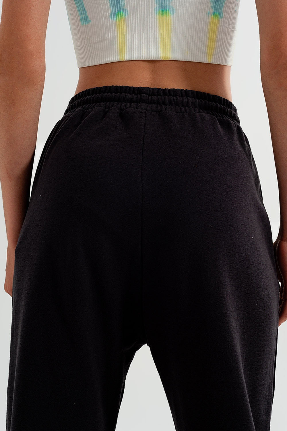 Joggers com faixa elástica na cintura em cinzento escuro