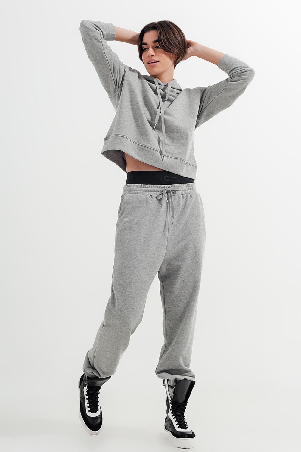 Jogger cinzento claro