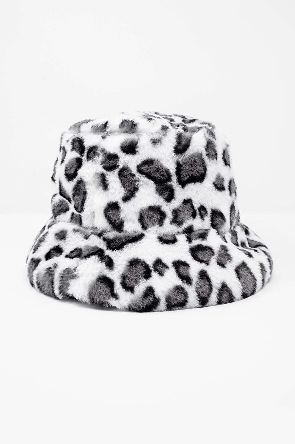Chapéu de pescador com estampa de animal em branco