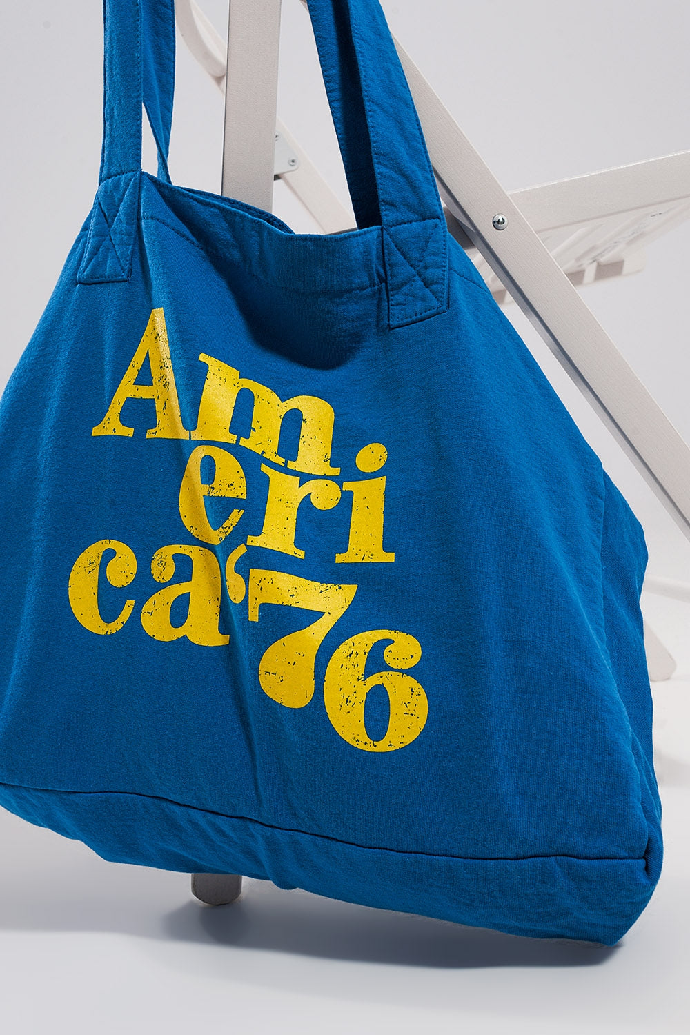 Tote de lona azul do AMERICA 76