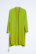 Kimono de cetim verde