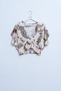 Top courto com estampa paisley