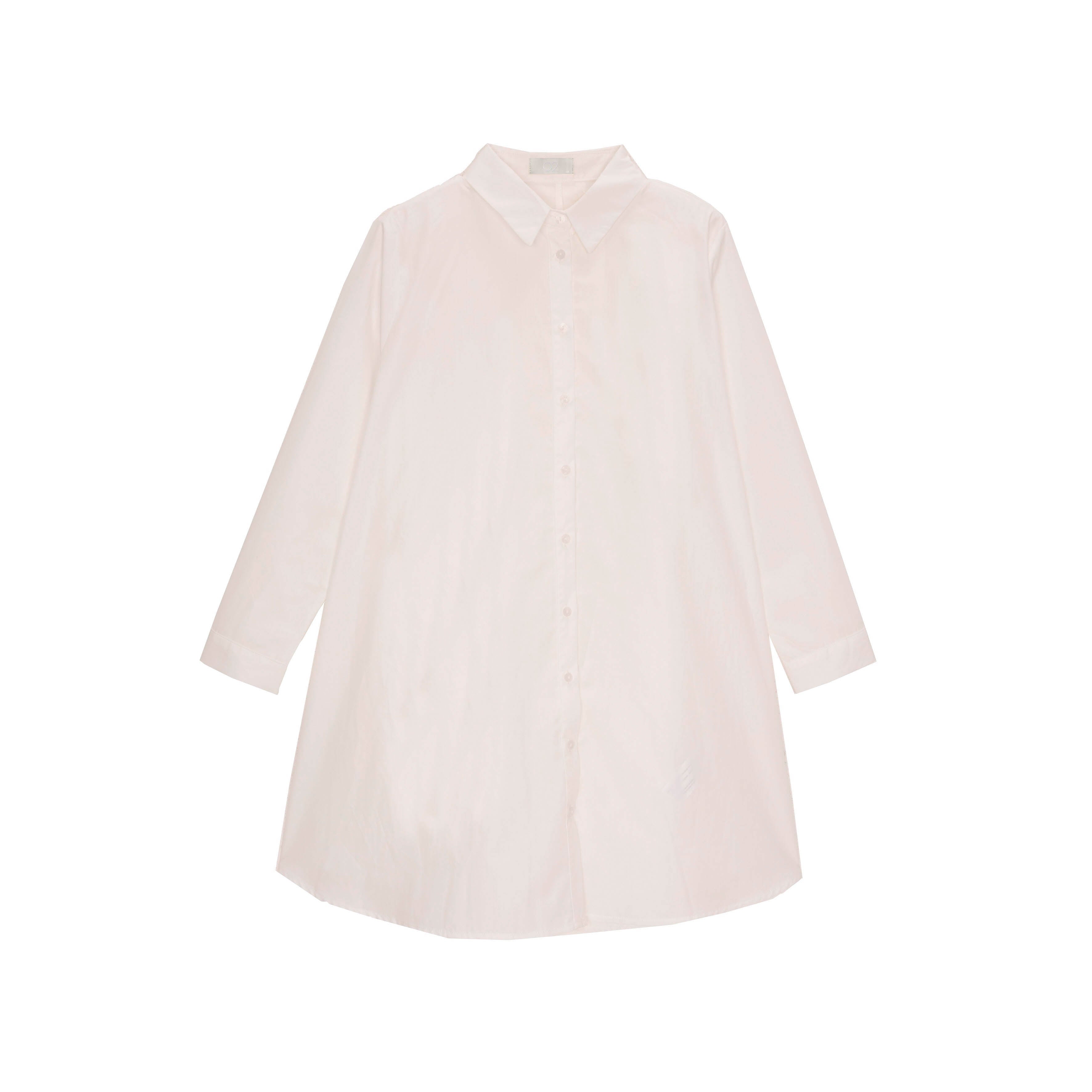 Camisa de linha A em branco Oversized Poplin