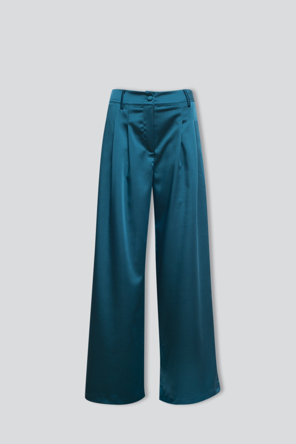 Palazzo calças com dardos turquesa