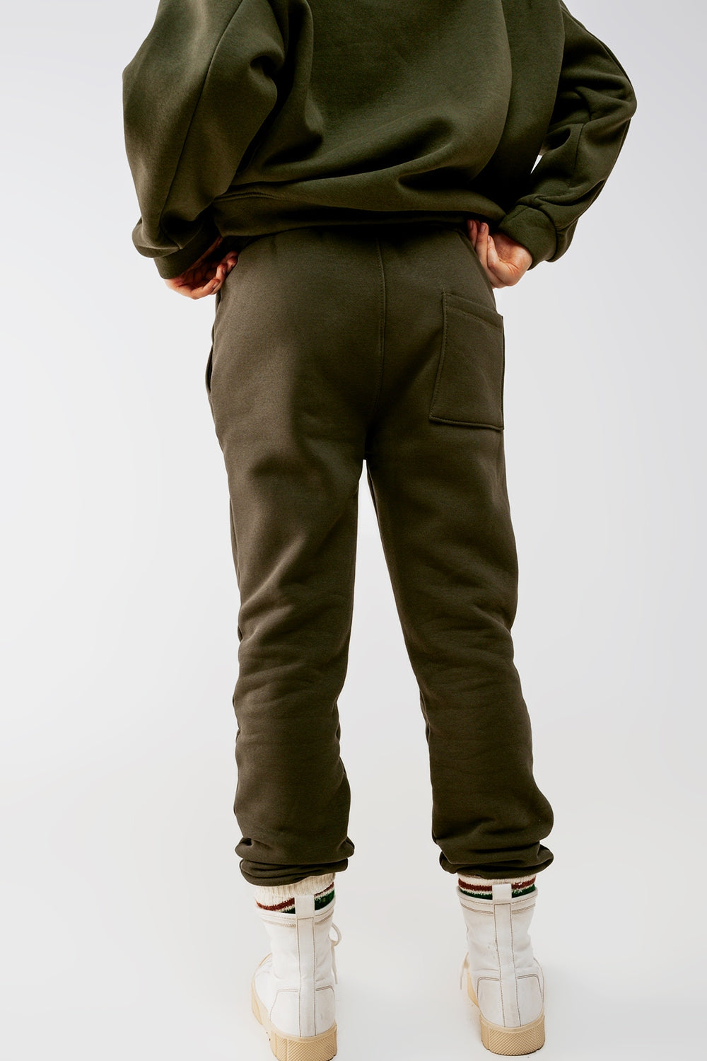 Jogger de algodão em cáqui