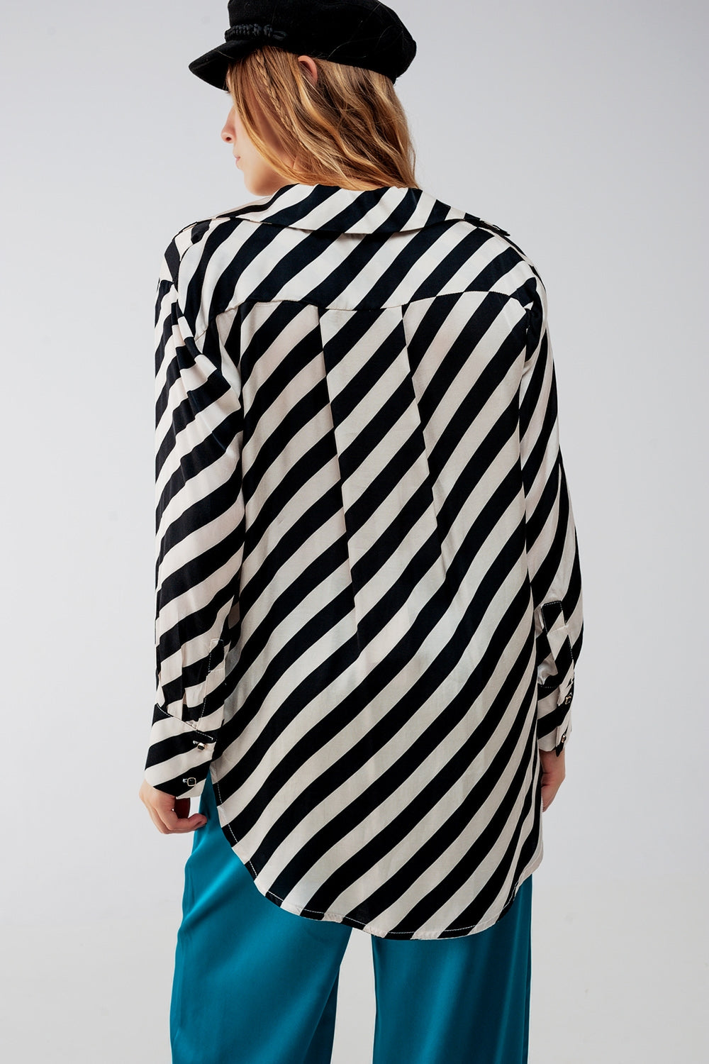 Camisa com riscas oversized