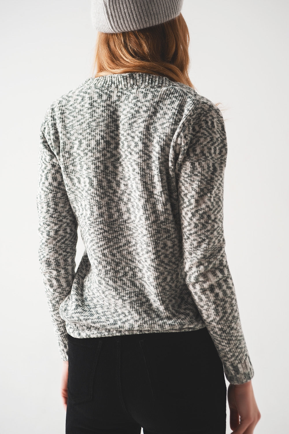 Camisola Chenille em preto