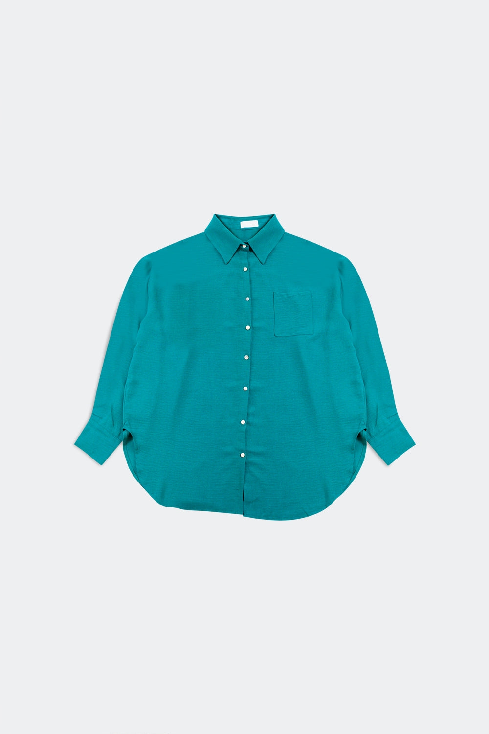 Camisa verde com detalhe de bolsillo