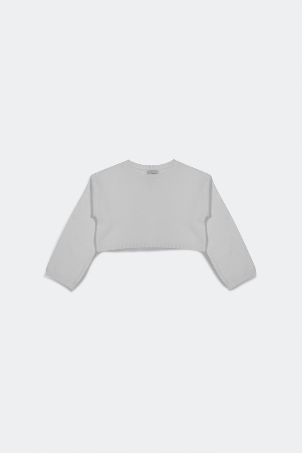 Camisola curta de malha creme