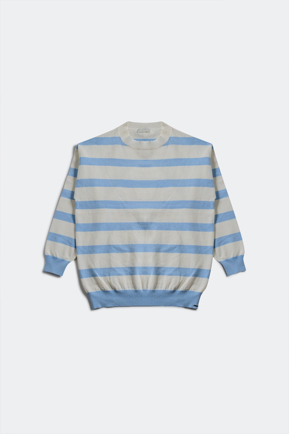 Camisola longa com riscas azuis