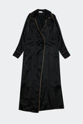 Vestido comprido em cetim preto
