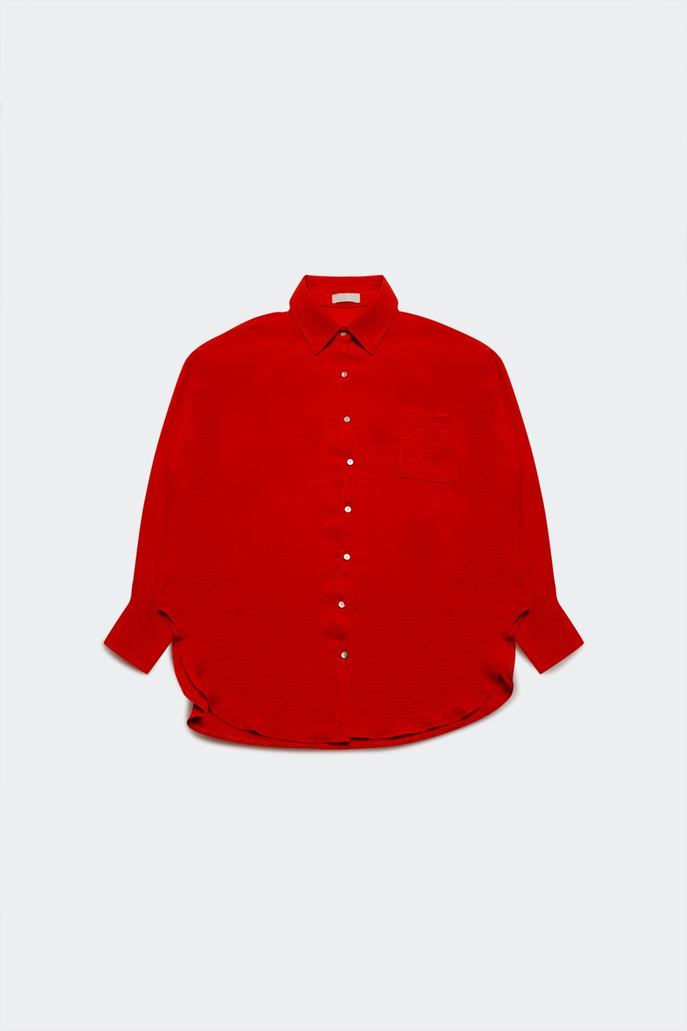 Camisa vermelha com detalhe de bolsillo